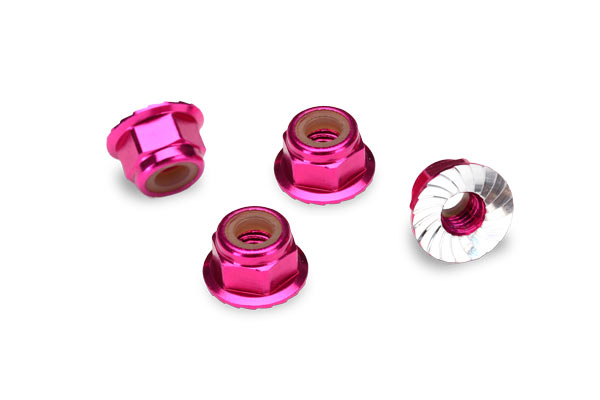 Låsmutter Fläns M4 Alu Rosa (4) - Bild 3