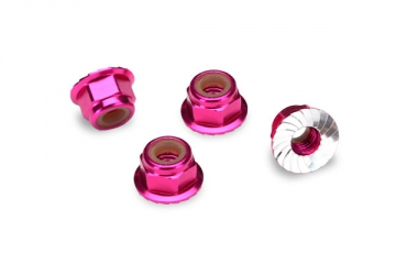 Låsmutter Fläns M4 Alu Rosa (4) - Bild 2