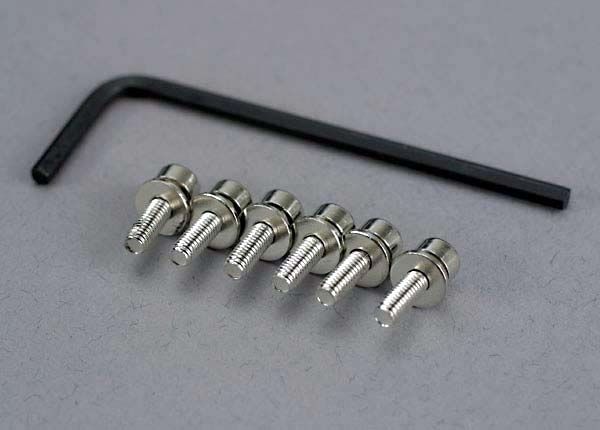 Skruv M3x10mm Hög Insex med Låsbricka (6st) + Nyckel - Bild 3