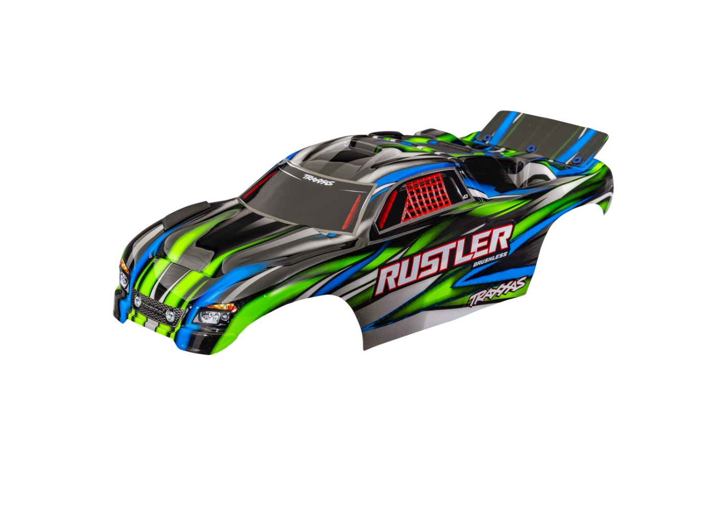 Kaross Rustler 2WD Clipless Grön - Bild 3