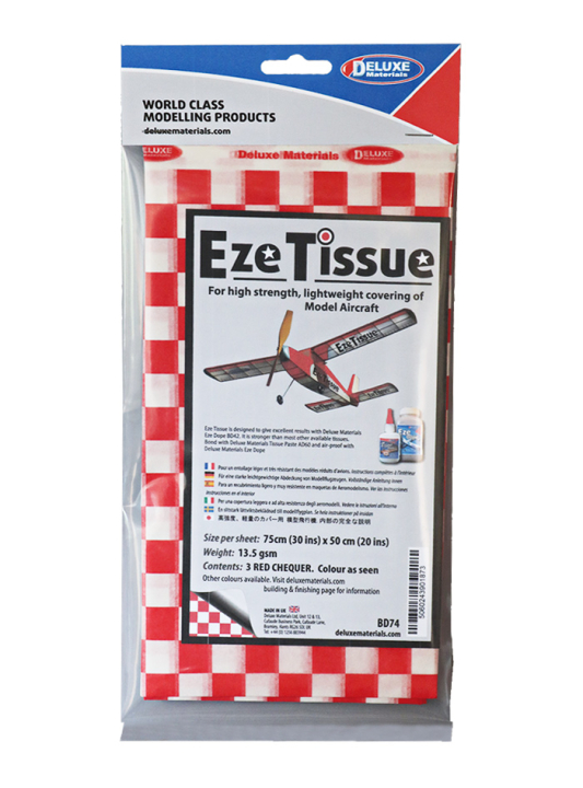 Eze Tissue Japanpapper Rutig Röd 3/pack - Bild 2